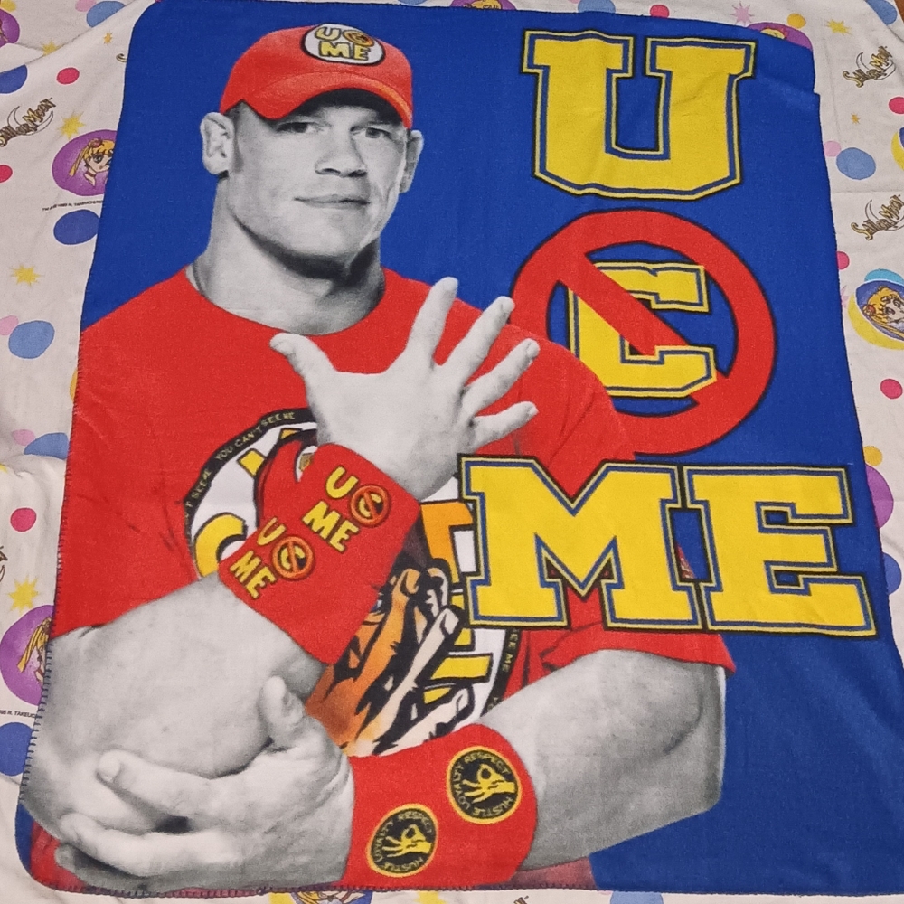 New 2018 John Cena WWE Fleece Blanket Throw WWF NXT ECW WCW